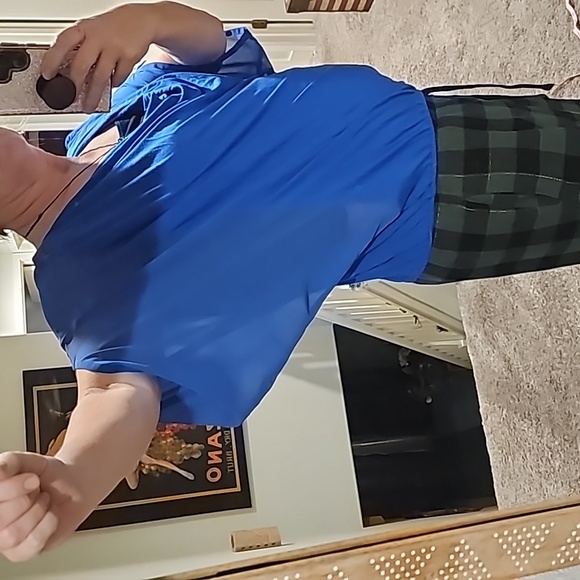 STUNNING BEBE BLUE BUTTERFLY STRETCHY TOP - Picture 3 of 8